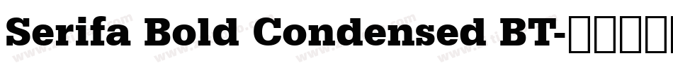 Serifa Bold Condensed BT字体转换